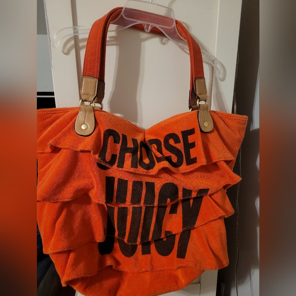 Juicy Couture large ruffled Tote in 🧡 orange